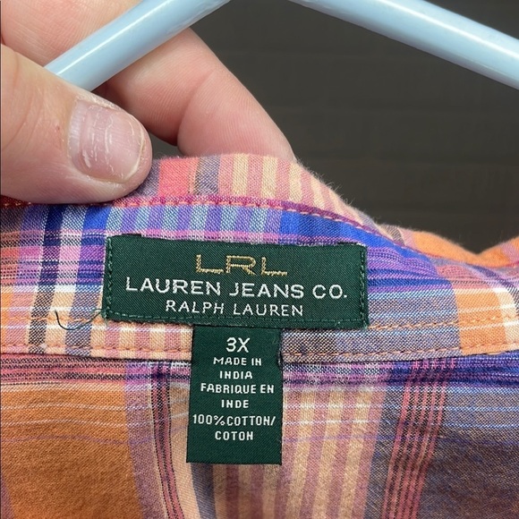 Lauren Ralph Lauren Colorful Plaid Button-Up Shirt - Picture 3 of 3